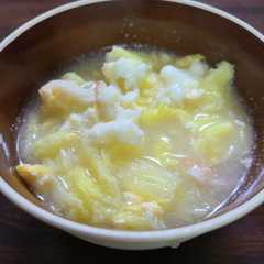 รูปของ お味噌汁3(白菜とカニかまのかき玉汁)
