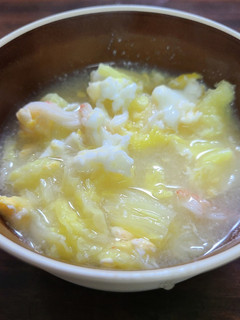 お味噌汁3(白菜とカニかまのかき玉汁)-レシピのメイン写真
