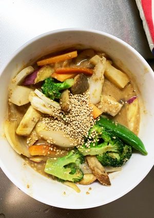 お一人様☆きな粉焼鳥味根菜たっぷり野菜炒-レシピのメイン写真