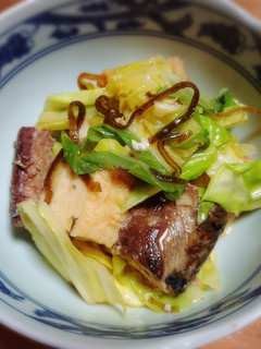 ササッと春キャベツと鯖缶の塩昆布煮-レシピのメイン写真