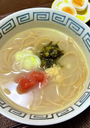 超簡単！高菜明太白湯ラーメン-レシピのメイン写真