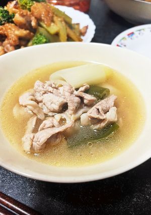 簡単！長ネギと豚こまの塩麹スープ-レシピのメイン写真