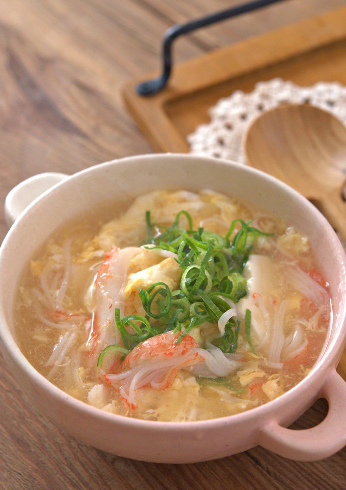 とろみつき！かに玉豆腐の中華風スープ-レシピのメイン写真