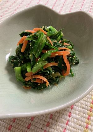 シャキシャキ春菊の和え物〜♪-レシピのメイン写真