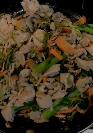 青菜（セリとかき菜）の酢味噌炒め-レシピのメイン写真