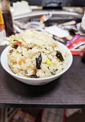 俺流 野菜とワカメの混ぜ御飯-レシピのメイン写真
