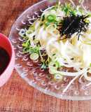 5分★つけ麺中華ダレうどん★薬味のせ