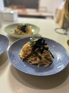 ホットクックで超楽明太クリームパスタ-レシピのメイン写真