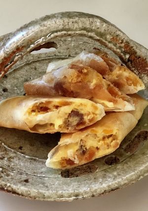 干し柿とクリームチーズの春巻き-レシピのメイン写真
