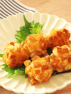材料2つで簡単美味♡はんぺんの鹿の子揚げ-レシピのメイン写真