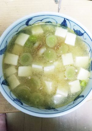 焼ねぎと豆腐の味噌汁-レシピのメイン写真