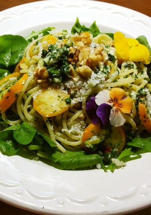 金柑、ブルーチーズ、ハーブのパスタ Ⅱ-レシピのメイン写真