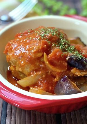 麹パワー　トマト煮込みハンバーグ-レシピのメイン写真