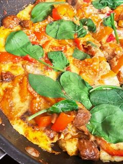 パプリカのオープンオムレツ-レシピのメイン写真