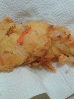 少なめ油で横長の平べったいかき揚げ-レシピのメイン写真