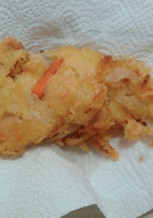 少なめ油で横長の平べったいかき揚げ-レシピのメイン写真