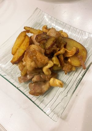 さつまいもと鶏肉のハニーナッツ炒め-レシピのメイン写真
