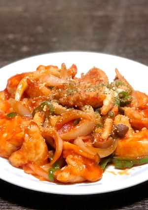 パスタじゃなくても！ナポリタンチキン-レシピのメイン写真
