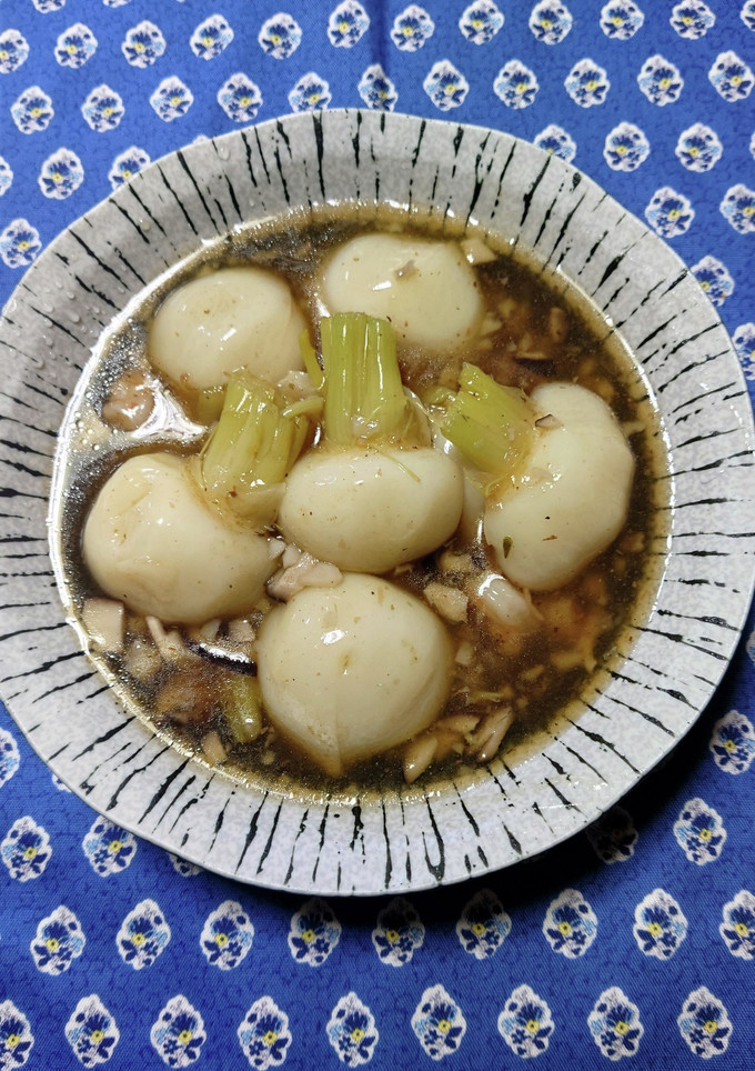 ヨウサマの減塩かぶの海老＆蓮根餡掛け-レシピのメイン写真