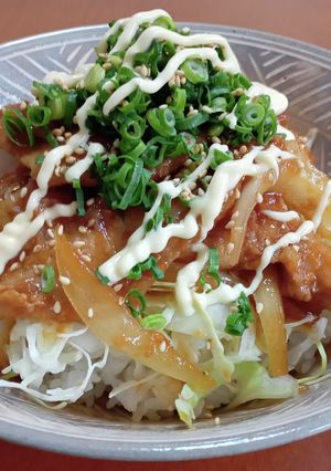 簡単！めんつゆで豚しょうが焼き丼-レシピのメイン写真