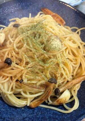 ワンパンで作るエリンギとニンニクのパスタ！-レシピのメイン写真