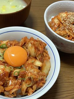 パパッと簡単♪豚キムチ丼-レシピのメイン写真