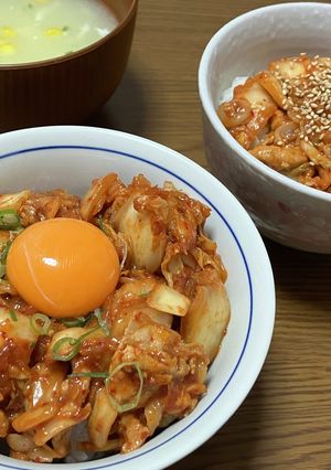 パパッと簡単♪豚キムチ丼-レシピのメイン写真