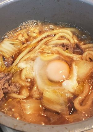 すき焼きのシメ　煮込みうどん-レシピのメイン写真