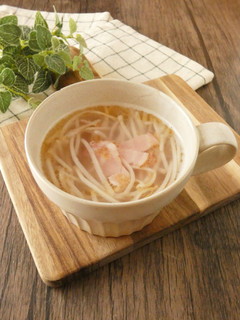 5分で完成★もやしとベーコンの中華スープ-レシピのメイン写真