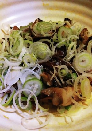 舞茸焼きの薬味散らし@舞茸のたたき-レシピのメイン写真