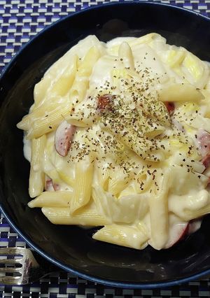 白菜のクリーム煮ペンネ-レシピのメイン写真