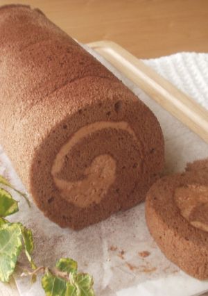 ふわふわチョコロールケーキ❤ポイント-レシピのメイン写真