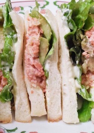 クリームチーズと鮭フレらっきょサンド-レシピのメイン写真