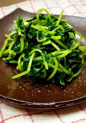 レンジでかんたん♪豆苗の塩昆布ナムル-レシピのメイン写真