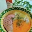 レンジで簡単!ハムタマチーズ丼