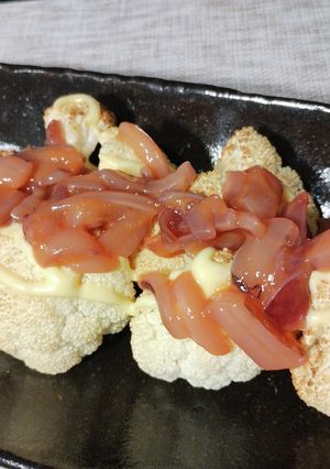 【低カロリー】カリフラワー焼き塩辛乗せ-レシピのメイン写真