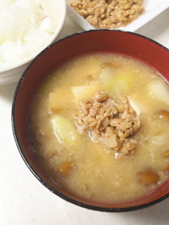 ほっこり酒粕納豆汁-レシピのメイン写真