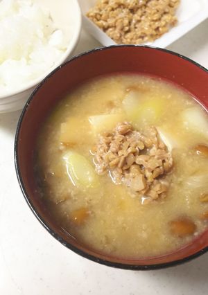 ほっこり酒粕納豆汁-レシピのメイン写真