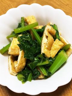 なばなと油揚げのポン酢和え-レシピのメイン写真