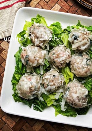レンジで♪ほうれん草とカニカマの豆腐焼売-レシピのメイン写真