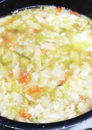 落とし卵と野菜の味噌汁-レシピのメイン写真