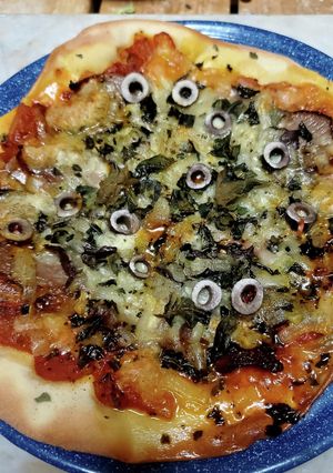 自家製猪ベーコンのピザ-レシピのメイン写真
