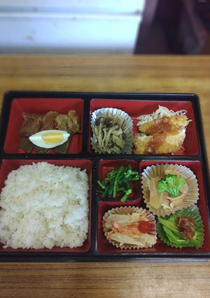 私のお店のお弁当牛すじの煮込み(左上の)-レシピのメイン写真