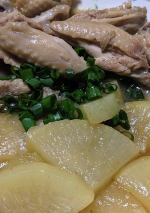 柚子風味の手羽中大根煮込み-レシピのメイン写真