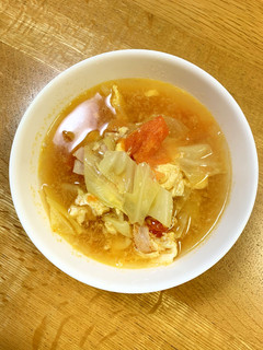 トマトと卵とキャベツの中華スープ-レシピのメイン写真