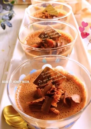 ゼラチンも砂糖も不要♡簡単チョコプリン-レシピのメイン写真