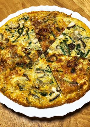 しらす、しいたけ、ねぎ入り卵焼き-レシピのメイン写真