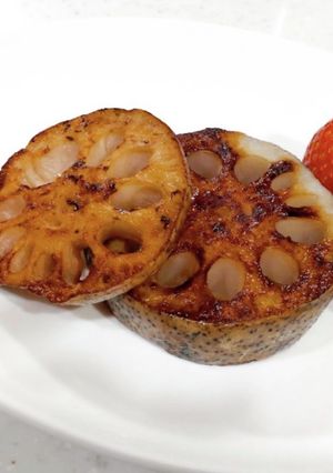 簡単☆丸ごと焼くだけレンコンステーキ♫-レシピのメイン写真