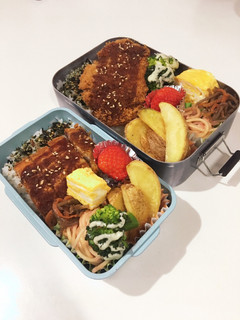 大学1息子、高1娘 弁当 23/1/23-レシピのメイン写真