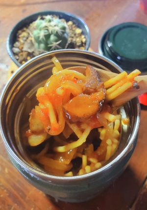 【スープジャー】ピザソースでトマトパスタ-レシピのメイン写真